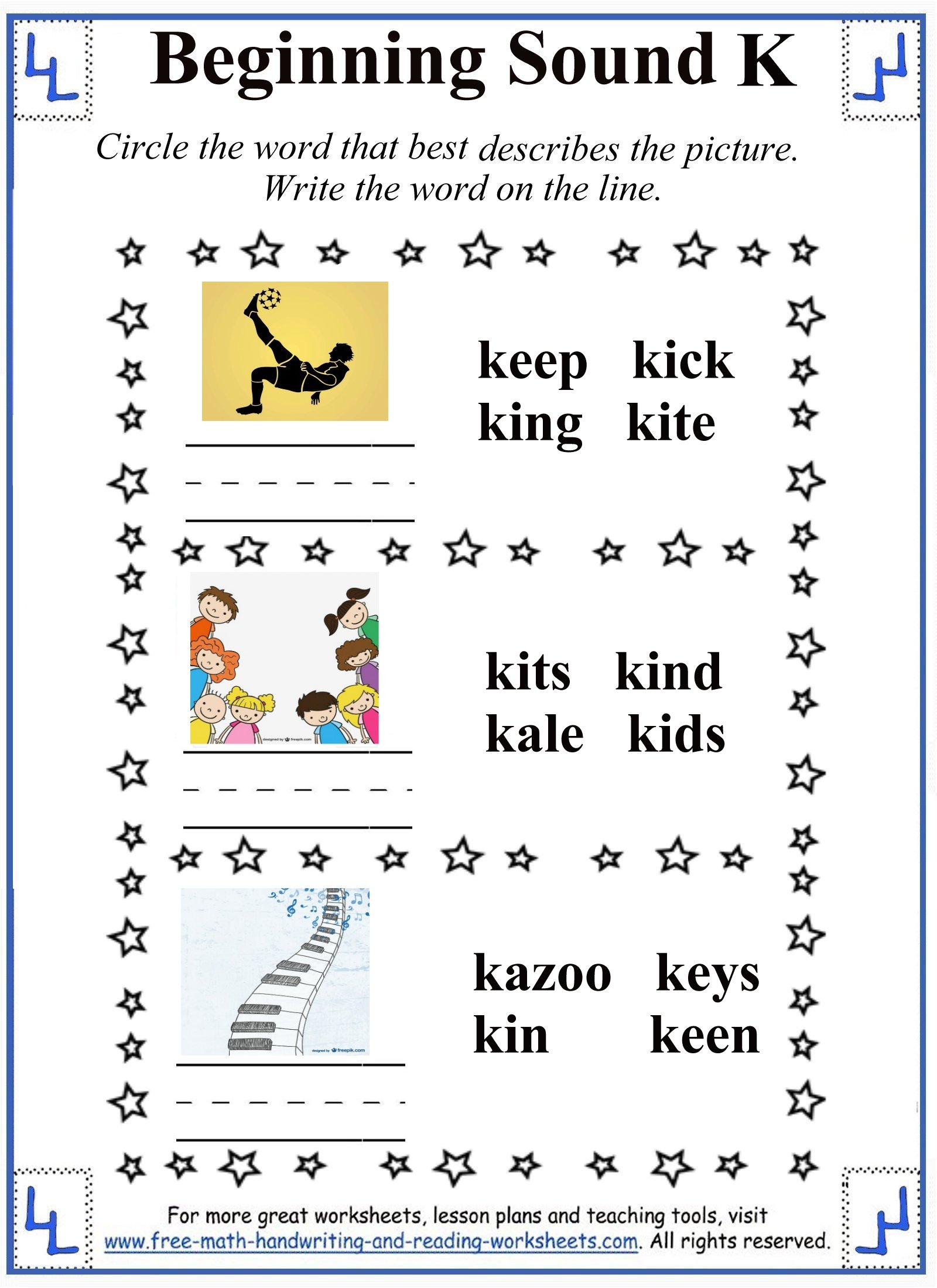 Letter K Worksheets & Activities