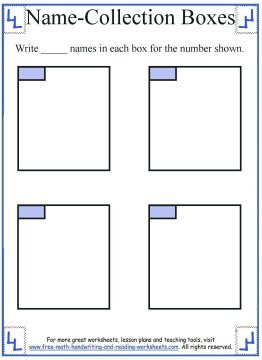 1st Grade Math:Name Collection Boxes