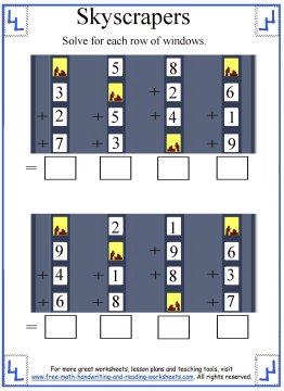 Addition Worksheet - Multiple Addends