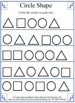 Free Printable Circle Shape Worksheets