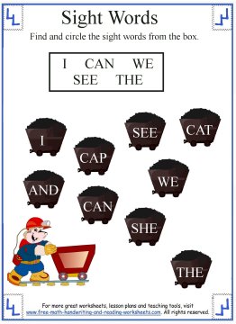 Kindergarten Sight Words Activities