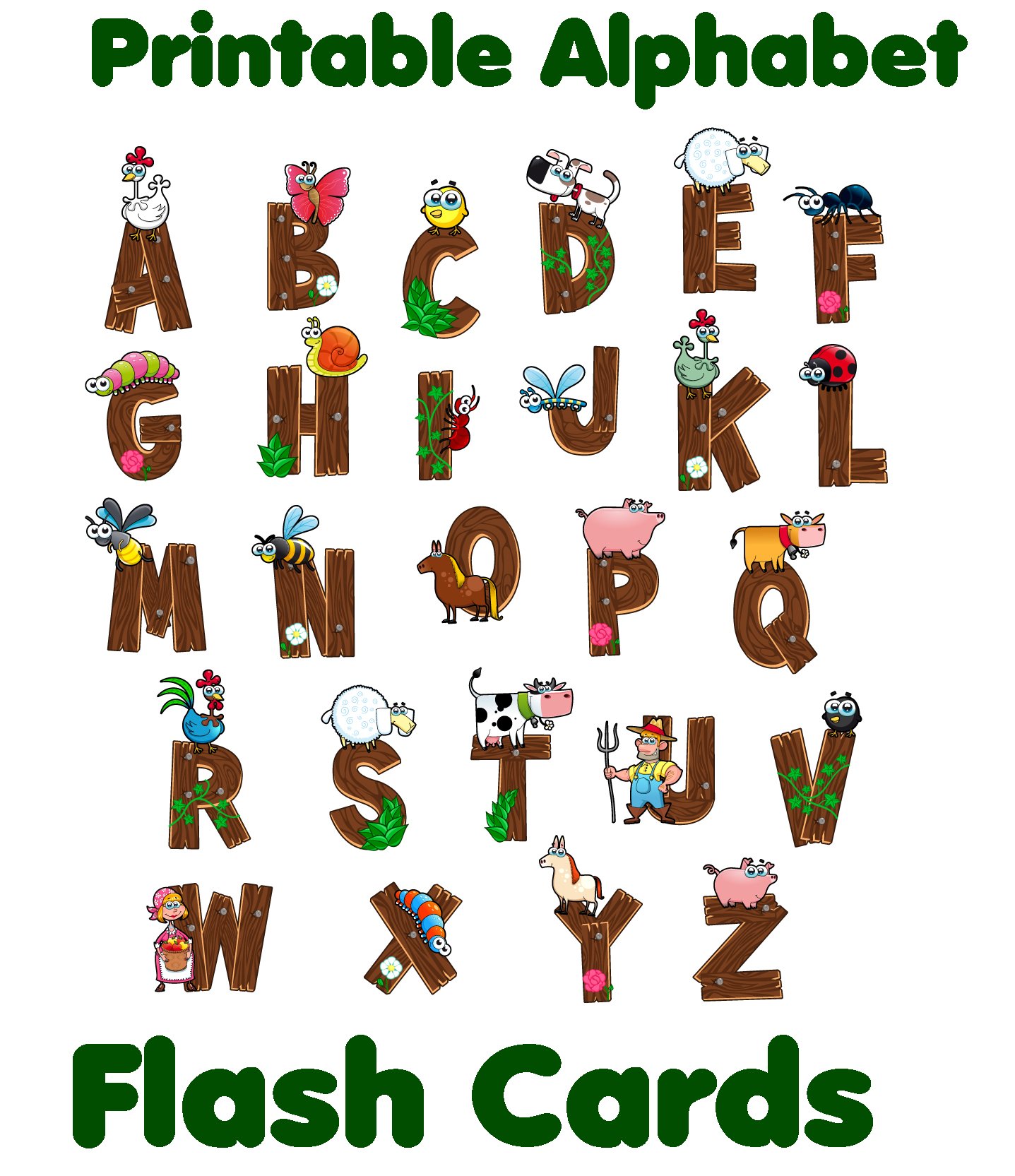 Free Printable Alphabet Letter Flash Cards