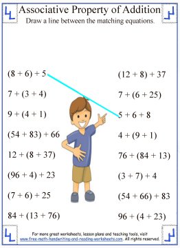 Associative Property of Addition - Definition & Worksheets