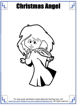Christmas Angel Coloring Pages