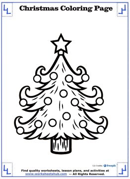 Christmas Tree Coloring Page 13