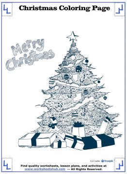 Christmas Tree Coloring Page 9
