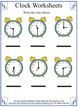 Clock Worksheets - Learning Half-Hours