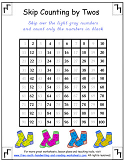 Counting By Twos:Worksheets