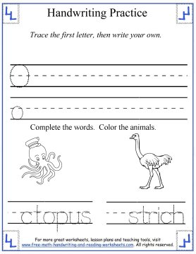 printable handwriting practice paper