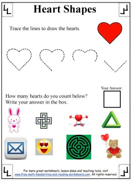 heart shape worksheets for preschool Worksheet shapes template supplyme 99worksheets masagung mpmschoolsupplies