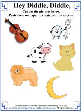 Hey Diddle Diddle Nursery Rhyme - Printable Activity