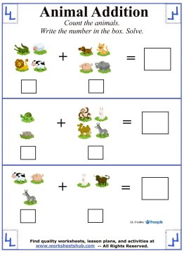 Kindergarten Addition Worksheets