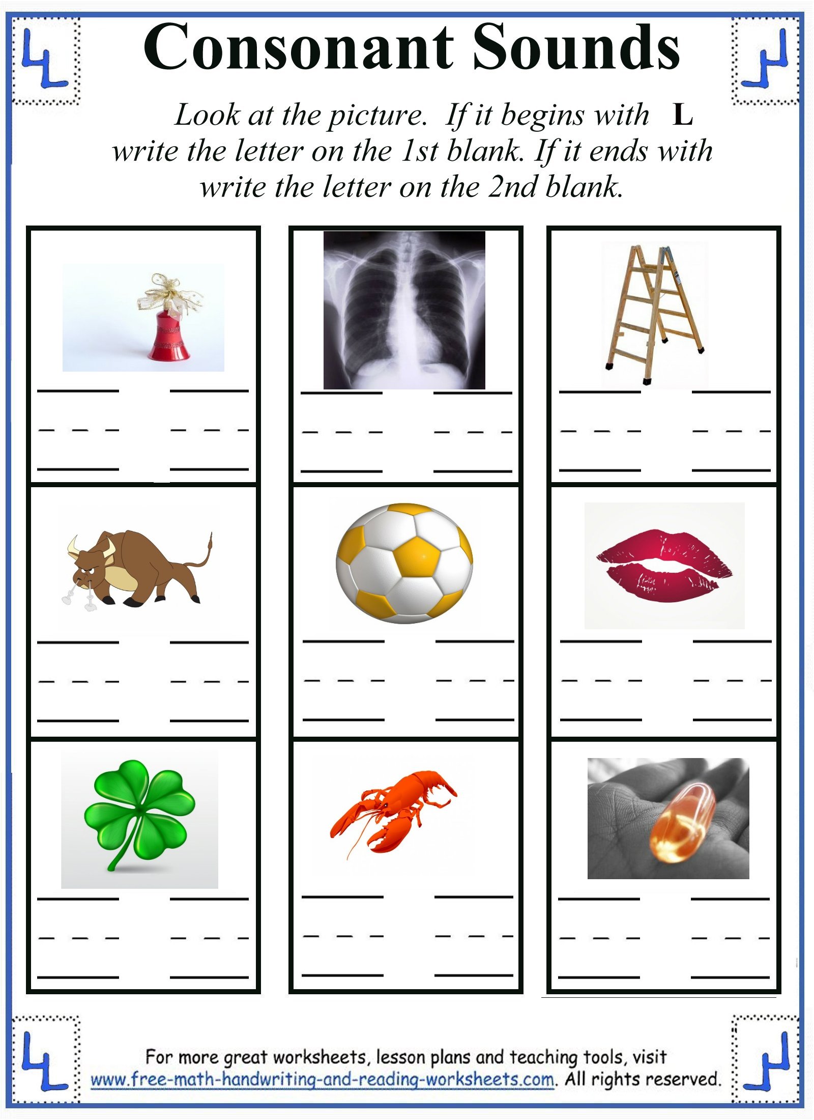 L Letter Worksheets