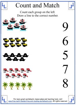 Learn To Count:Counting To 10 Worksheets