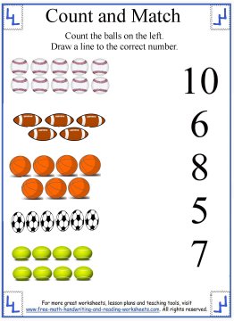 Learn To Count:Counting To 10 Worksheets
