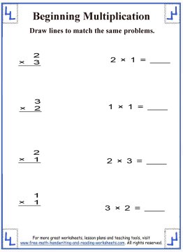Multiplication For Kids - Math Worksheets