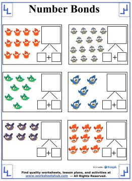 Number Bonds Worksheets