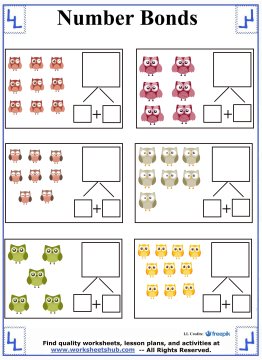 Number Bonds Worksheets