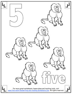 number coloring pages 5