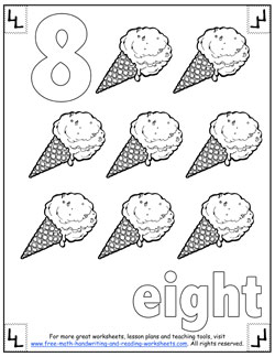 Number 8 Coloring