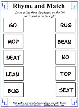 Rhyming Words Worksheets