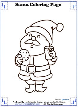 Santa Coloring Pages - Christmas Printables