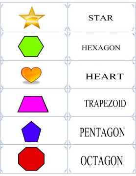 Printable Shape Flashcards