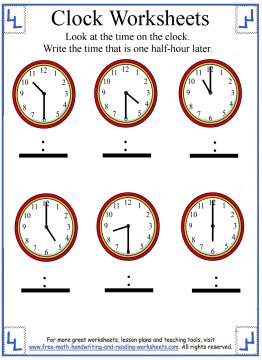 Telling Time Worksheet - Elapsed Time