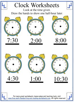 Telling Time Worksheet - Elapsed Time