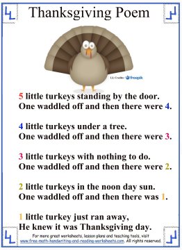 Thanksgiving Poems For Kids