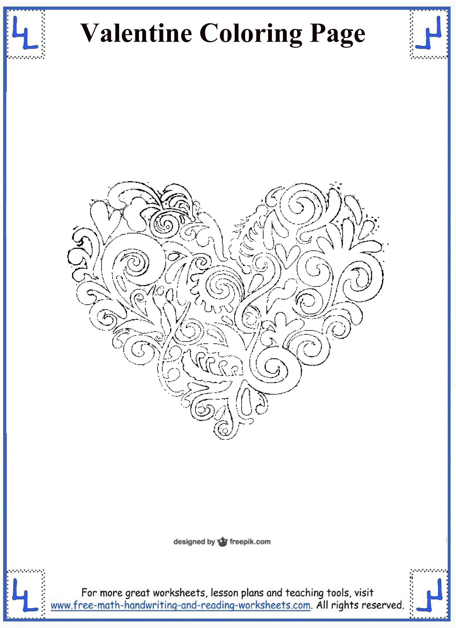 valentine coloring pages and activity - photo #5