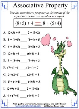 Associative Property of Addition - Definition & Worksheets