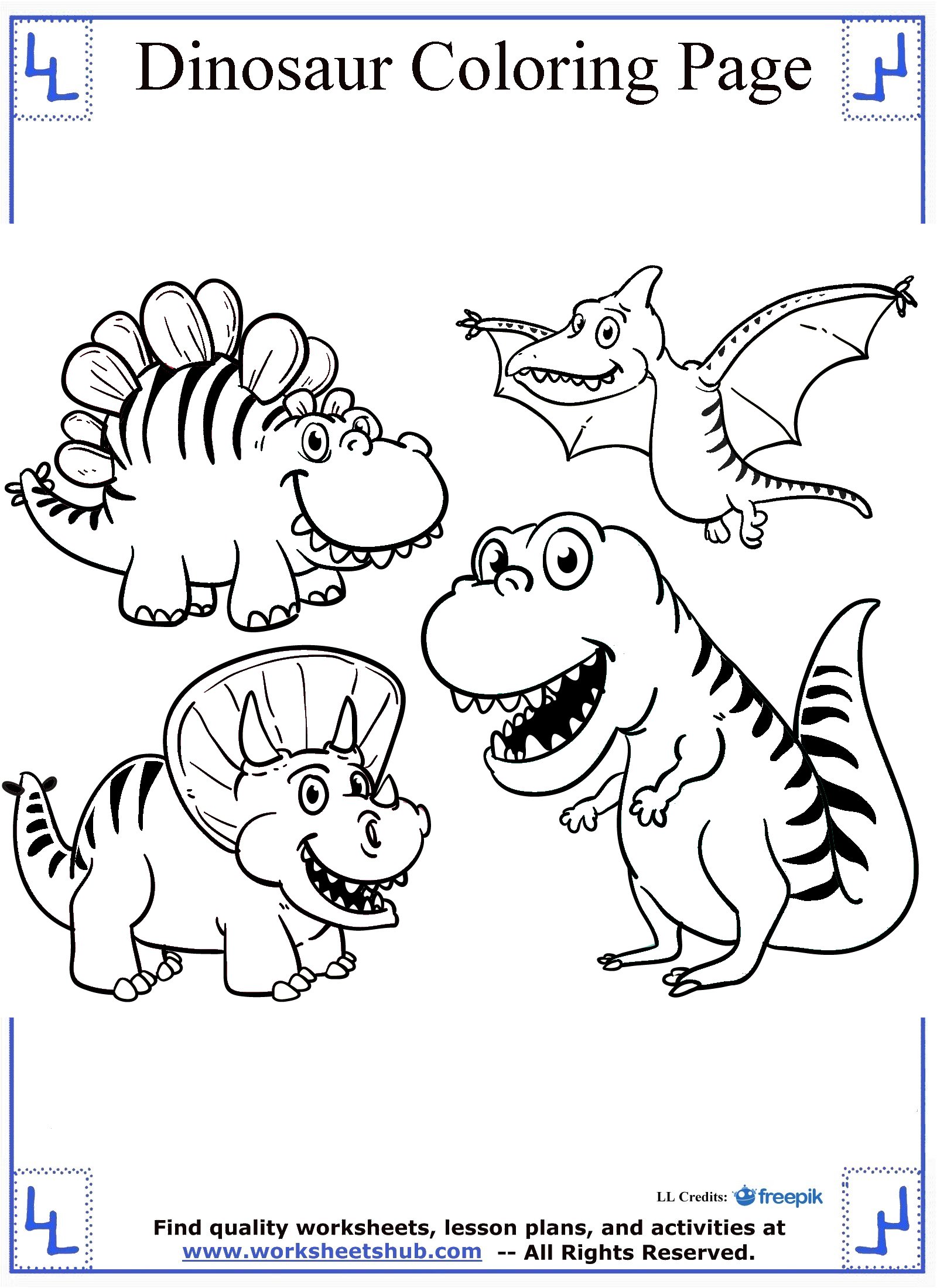 Dinosaur Coloring Page 2