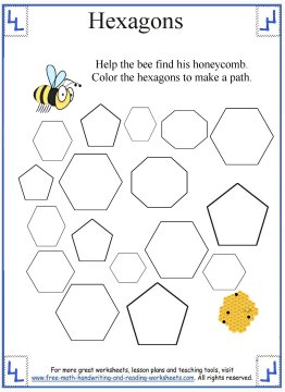 Hexagon Shape Worksheets