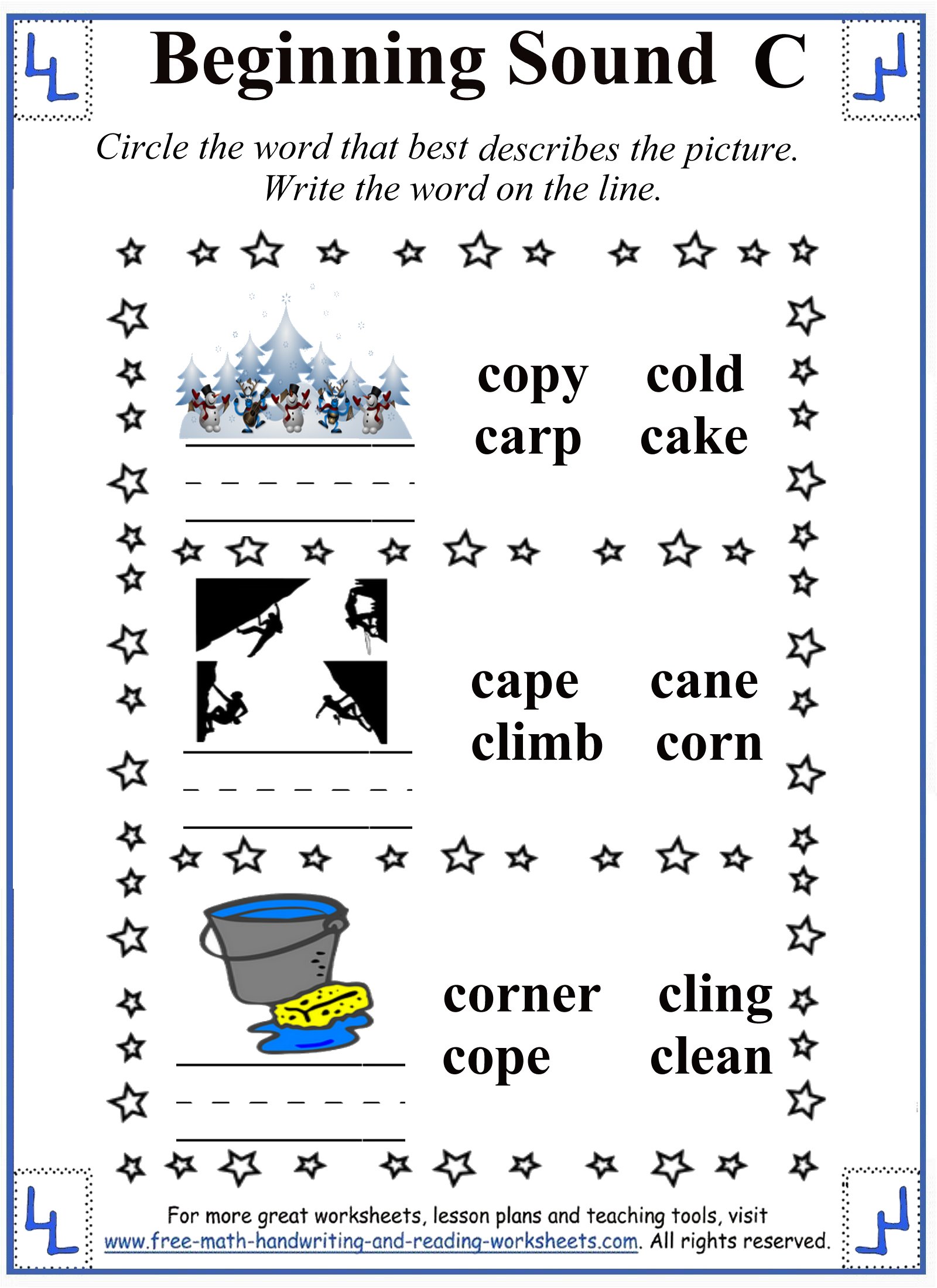 Printable Letter C Worksheets & Activities