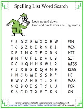 Spelling First Grade Words: Short I