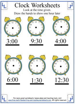 Telling Time Worksheet - Elapsed Time