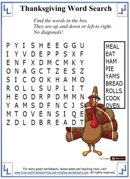 Thanksgiving Word Search