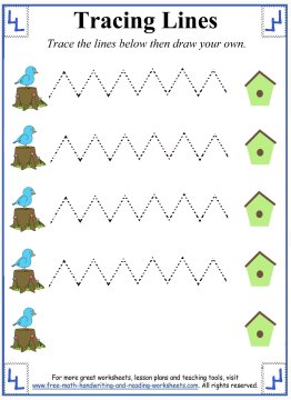 Tracing Lines Worksheets