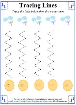 Tracing Lines Worksheets