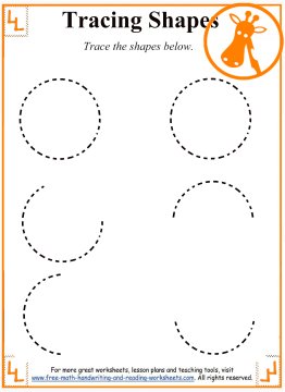 Tracing Shapes - Worksheets and Activities