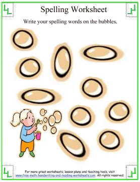 1st grade spelling 5