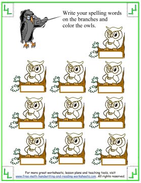 1st grade spelling words 6