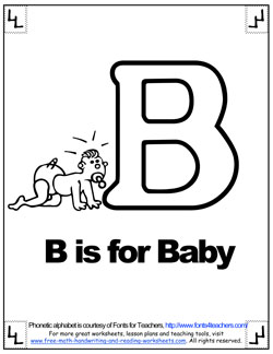 alphabet coloring b