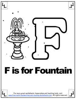 alphabet coloring f