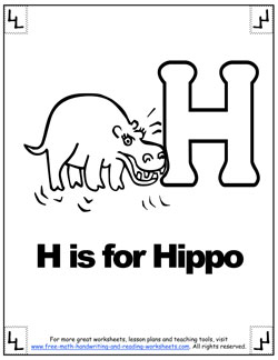 alphabet coloring h