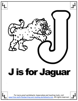 alphabet coloring j