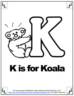alphabet coloring k
