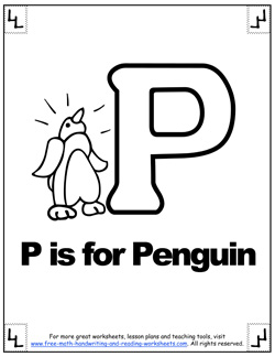 alphabet coloring p