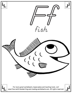 alphabet coloring pages f